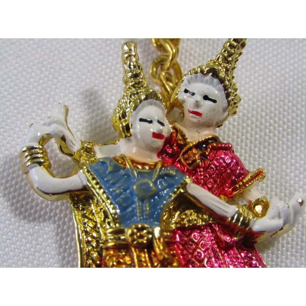 Thailand Art Key Ring/Chain Soubinir Collectable‎ Boho Artsy Festive